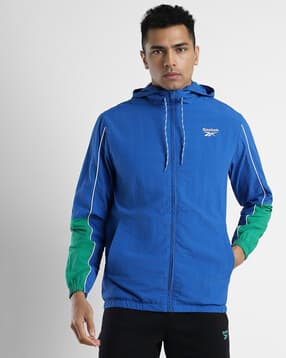 reebok Regular Fit Zip-Front Hoodie with Logo Print-picture-16
