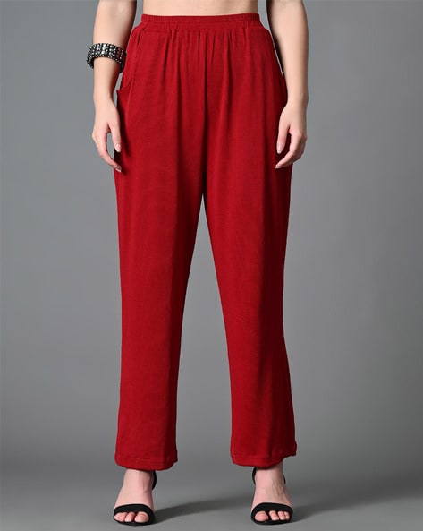 Myshka Women Wide Leg Flat-Front Pants