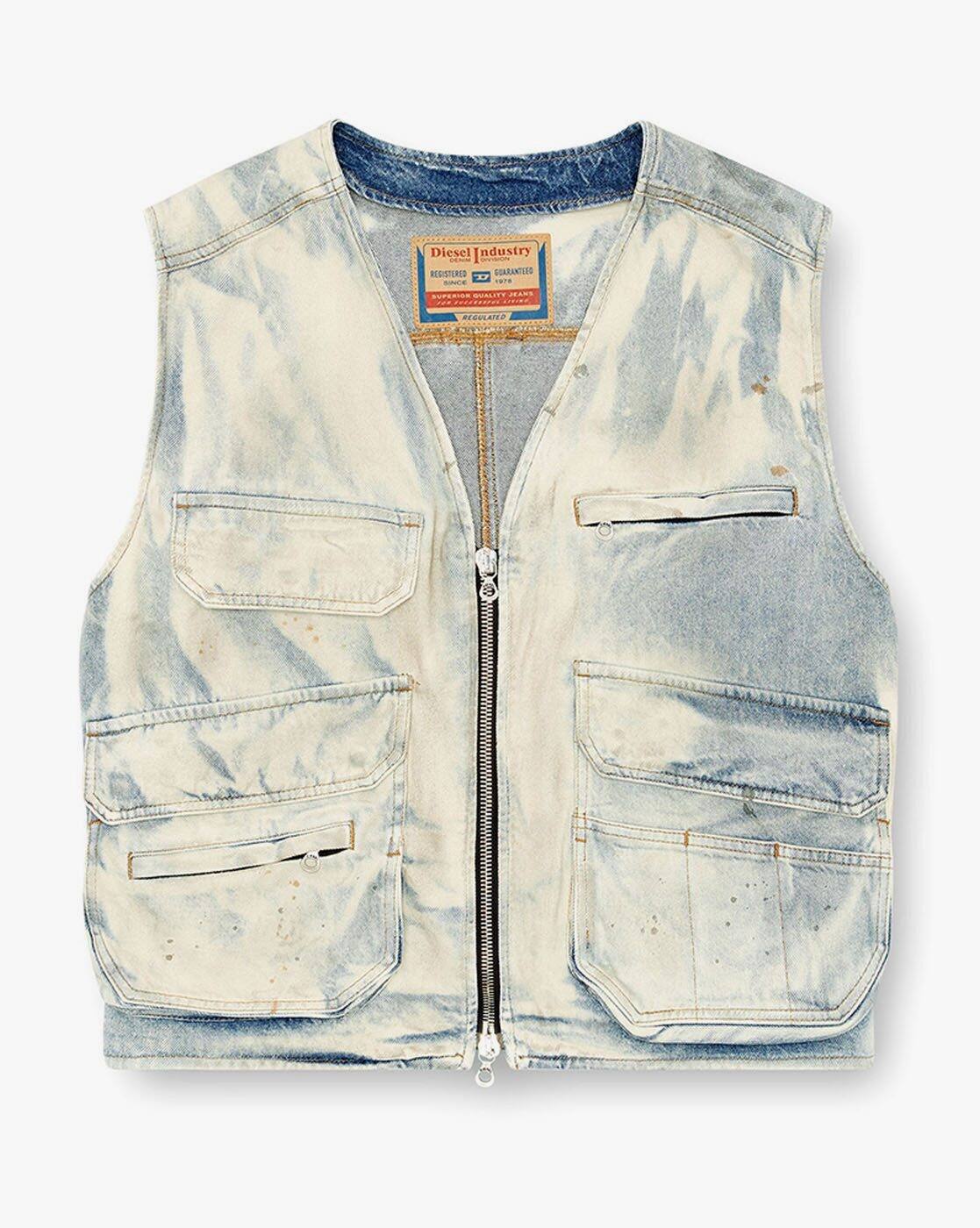 DIESEL ディーゼル 23AW D-Samp DENIM VEST Buy DIESEL D-Samp-S Denim Jacket | Blue Color Men | AJIO LUXE