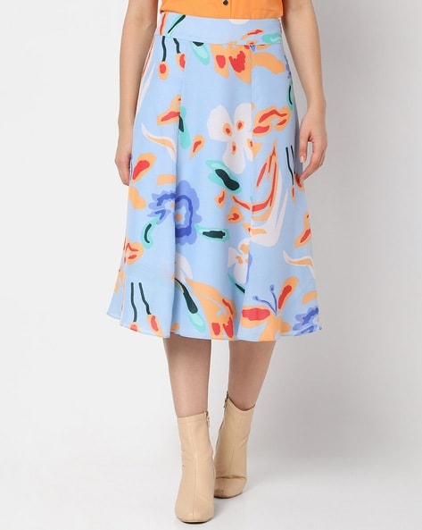 Vero Moda Printed Flared Skirt