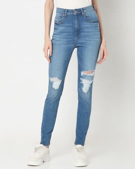 Buy Light Blue Denim Jeans Jeggings for Women by Vero Moda