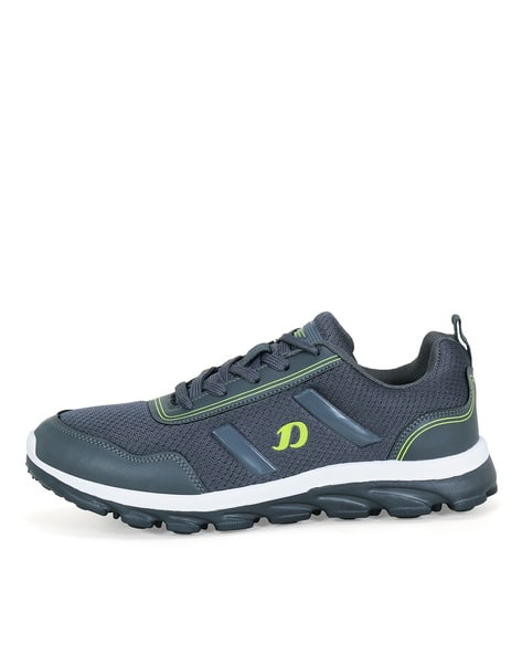 Round-Toe Sports Shoes with Lace Fastening