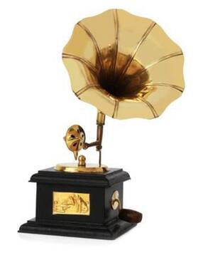 navyaksh Antique Showpiece Brass & Wodden Gramophone-picture-31
