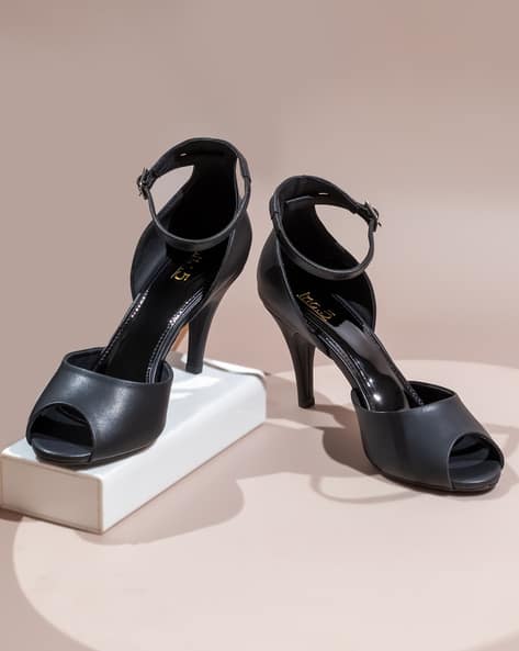 INC 5 Women Peep-Toe Stilettos with Buckle Fasterning