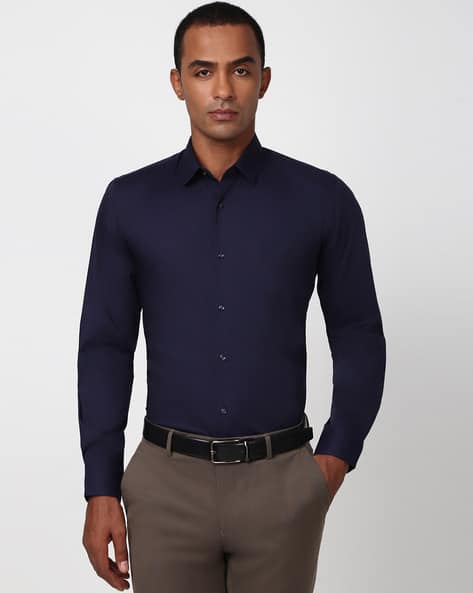 Buy Navy blue Shirts for Men by Peter England Online