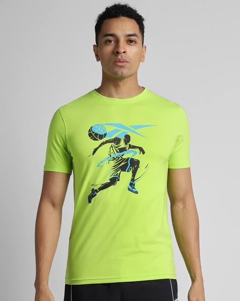Reebok Graphic Print Slim Fit Crew-Neck T-Shirt