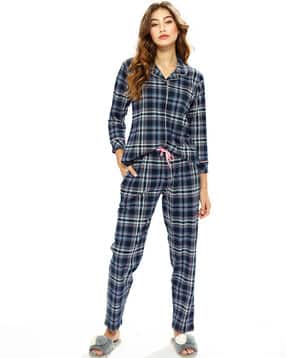lotik Women Checked Loungewear Set-picture-13