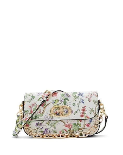 Women Floral Print Sling Bag with Detachable Strap