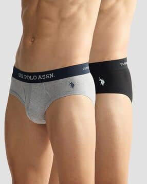 u.s. polo assn. Men Pack of 2 Briefs with Brand Wasitband-picture-49