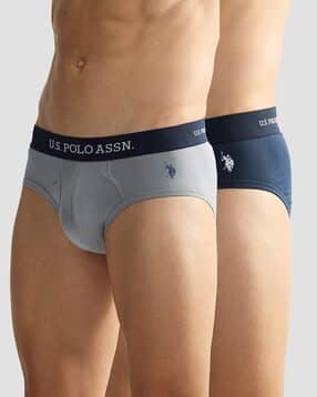 u.s. polo assn. Men Pack of 2 Briefs with Brand Wasitband-picture-32