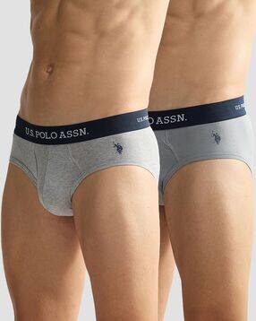 u.s. polo assn. Men Pack of 2 Briefs with Brand Wasitband-picture-31