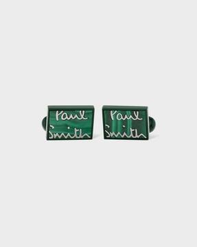 Buy Hackett London Silver Engraved Logo Cufflinks Silver Color