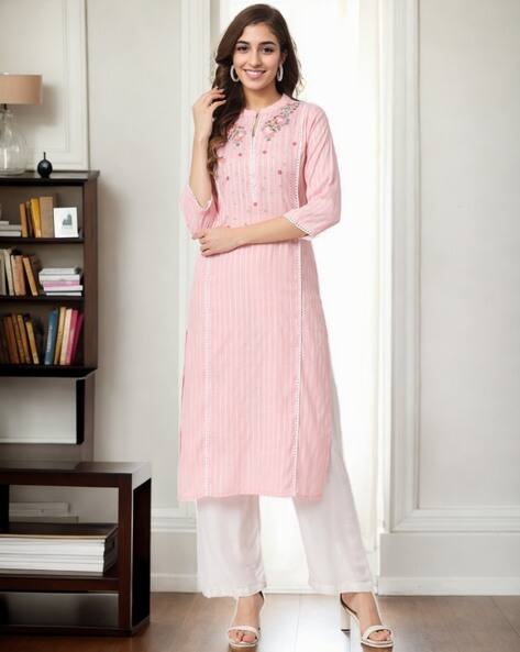 Amira's Indian Ethnic Wear Women Striped Straight Kurta