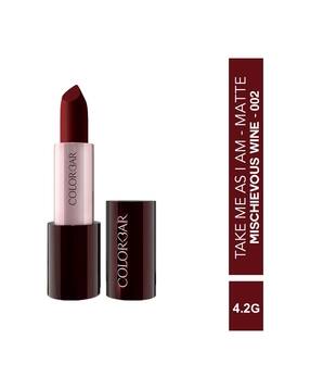 colorbar Take Me As I Am Vegan Matte Lipstick-Mischievous Wine-picture-43