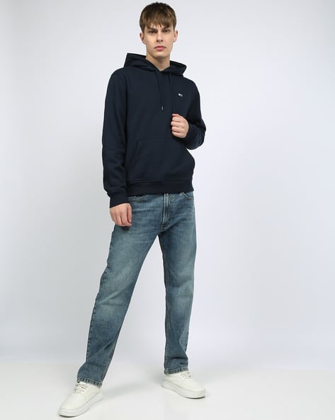 Men Regular Fit S Flag Hoodie