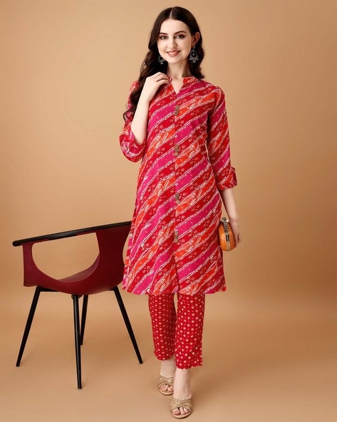 Women Printed Straight Kurta Set Price in India