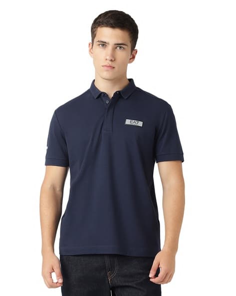 EA7 Emporio Armani Logo Print Regular Fit Polo T-Shirt