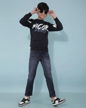 crimsoune club Lightly-Washed Slim Fit Jeans-picture-17