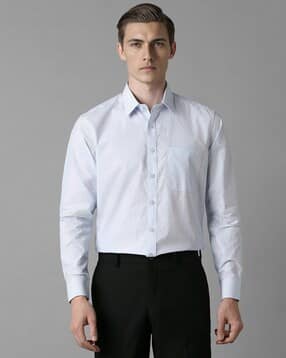 louis philippe Men Striped Slim Fit Shirt with Patch Pocket-picture-14