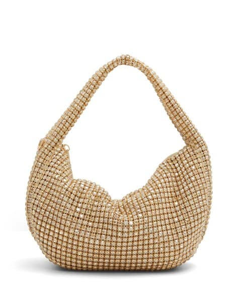 Women Embellished Shoulder Bag with Chain Strap