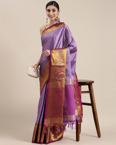 PANZORA Printed Saree with Contrast Border