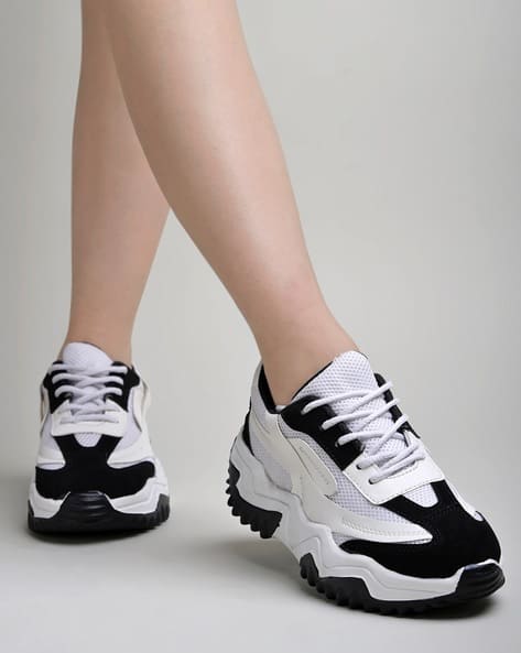 Black Chunky Shein Chunky Sneakers Buy Black Sneakers For Women By