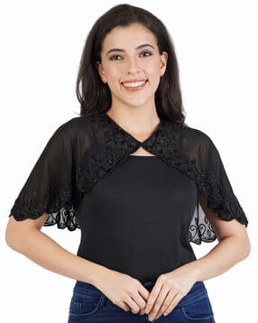 peptrends Cape with Bead Embellished Hem-picture-17