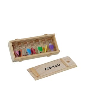 ecraftindia Wooden Box with Message Bottle Set-picture-45