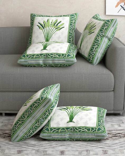 Buy Green Cushions Pillows for Home Kitchen by Salona Bichona Online Ajio