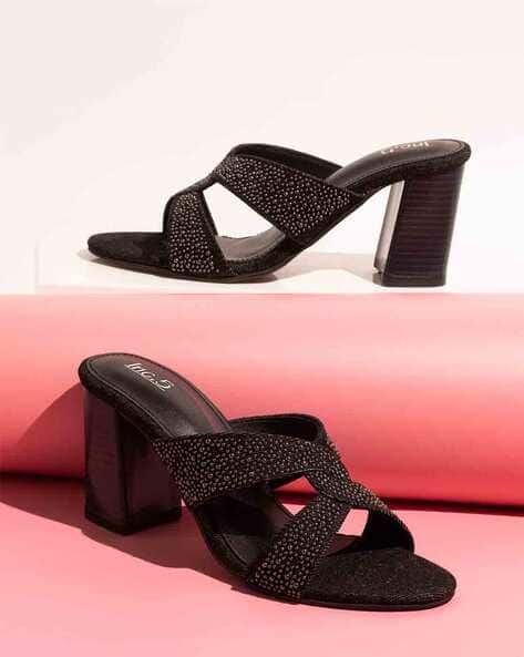 INC 5 Women Embellished Chunky Heeled Sandals