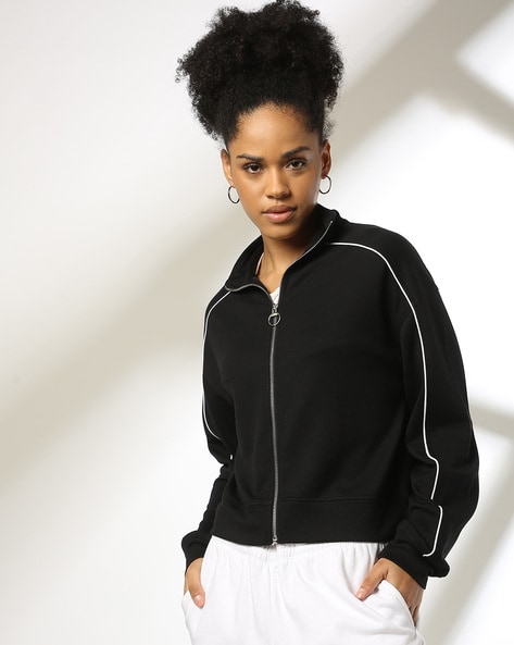 Buy Jet Black Sweatshirt Hoodies for Women by Teamspirit Online Ajio