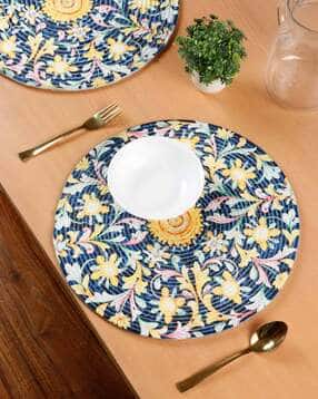 soknack Pack Of 2 Floral Print Table Placemats-picture-45