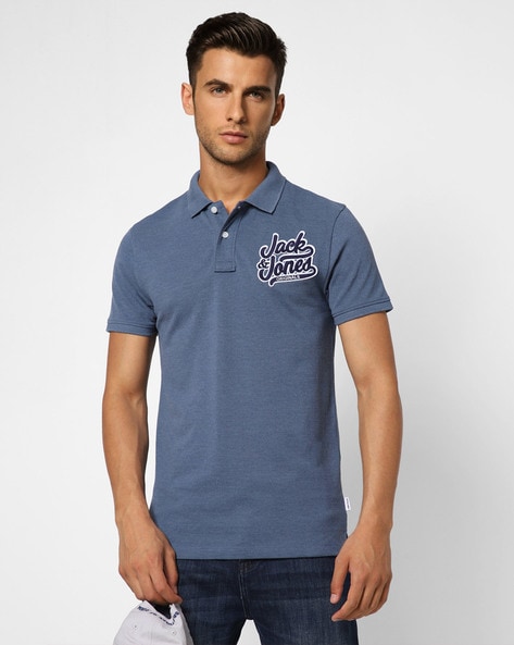 Brand Print Polo T Shirt