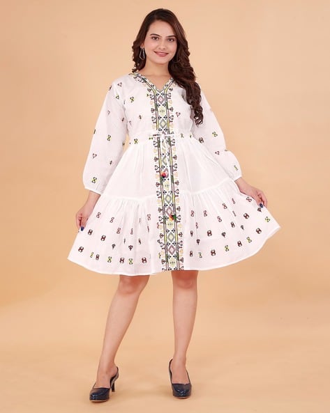 Buy White Dresses for Women by Rozland Online