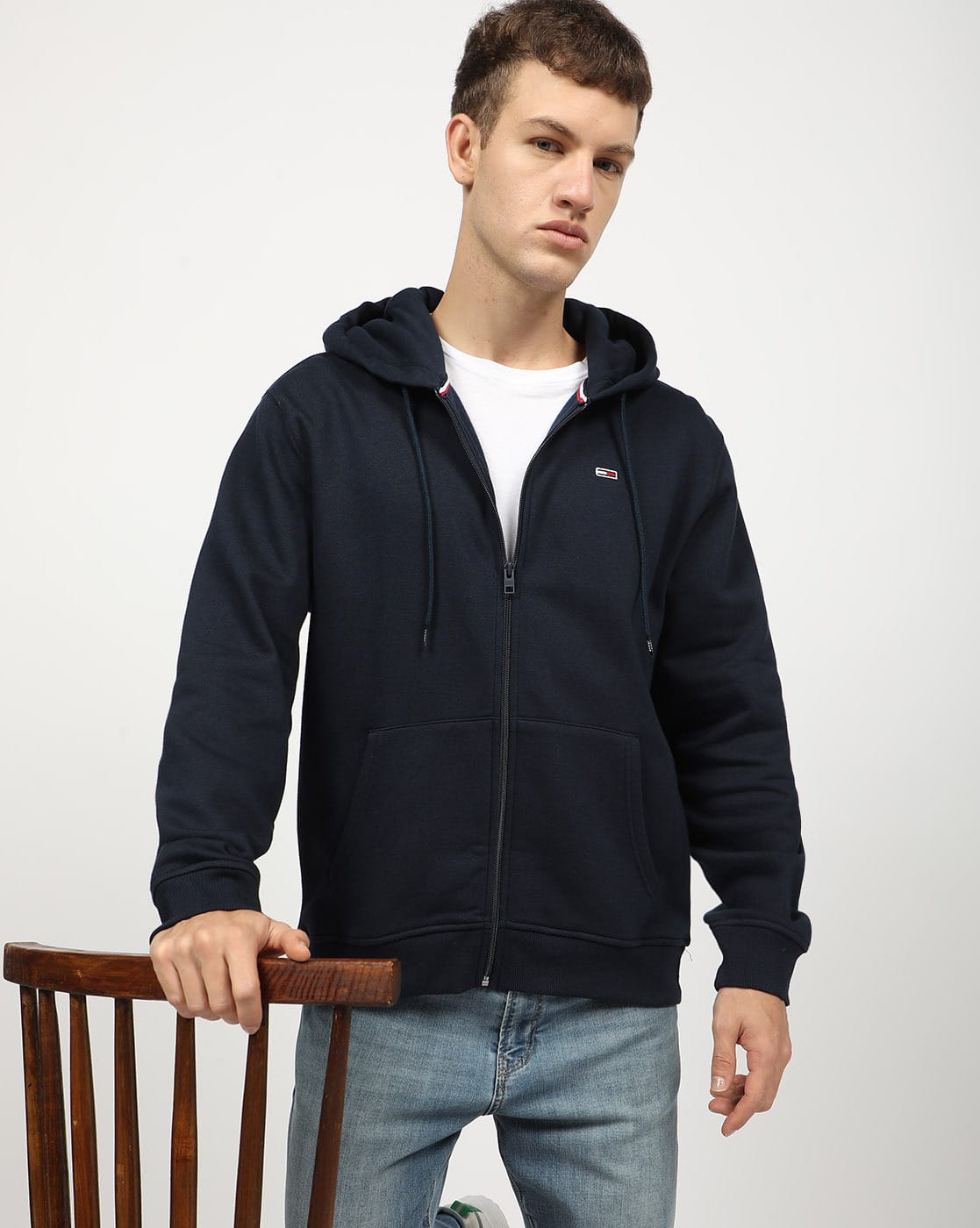 ☆MEENDERI☆STITCH POCKET ZIP UP HOODIE - NAVY☆正規品/人気