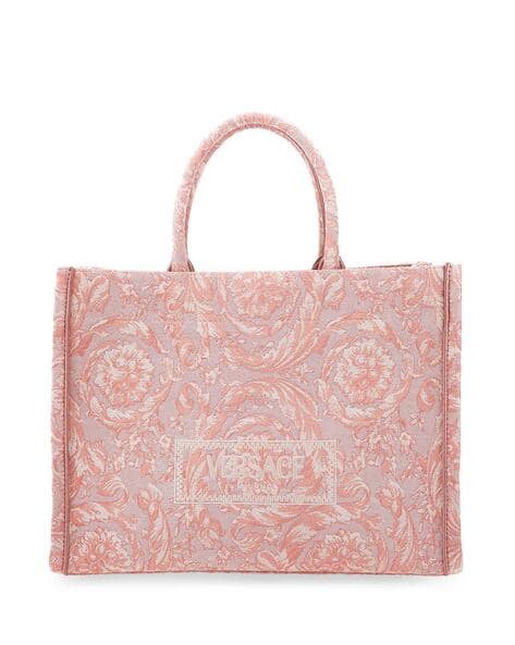Buy VERSACE Barocco Athena Medium Tote Bag | Pink Color Women