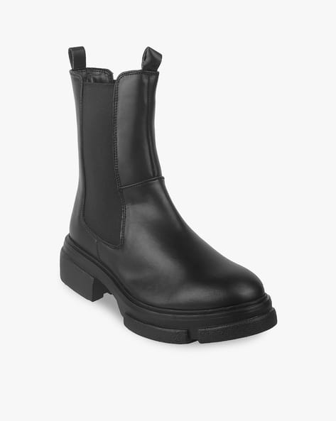 Women Slip-On Mid-Calf Length Boots