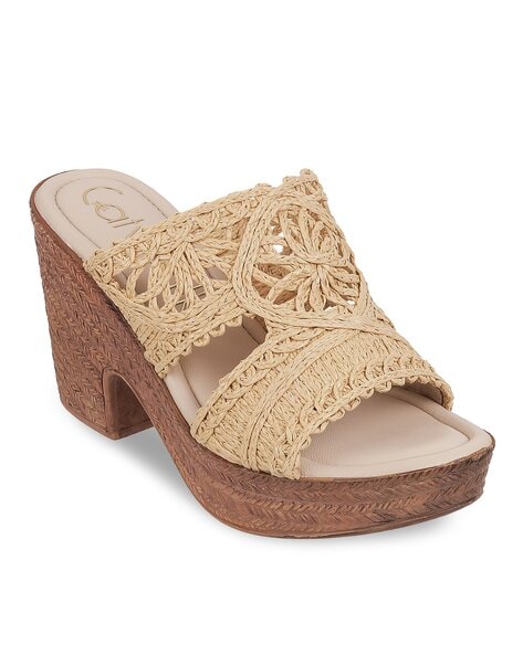 Catwalk Women Braided Round-Toe Wedges