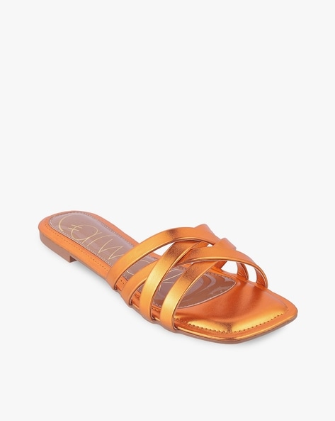 Catwalk Women Criss-Cross Slip-On Sandals