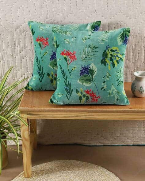 Set of Floral Print Cushion Covers 16
