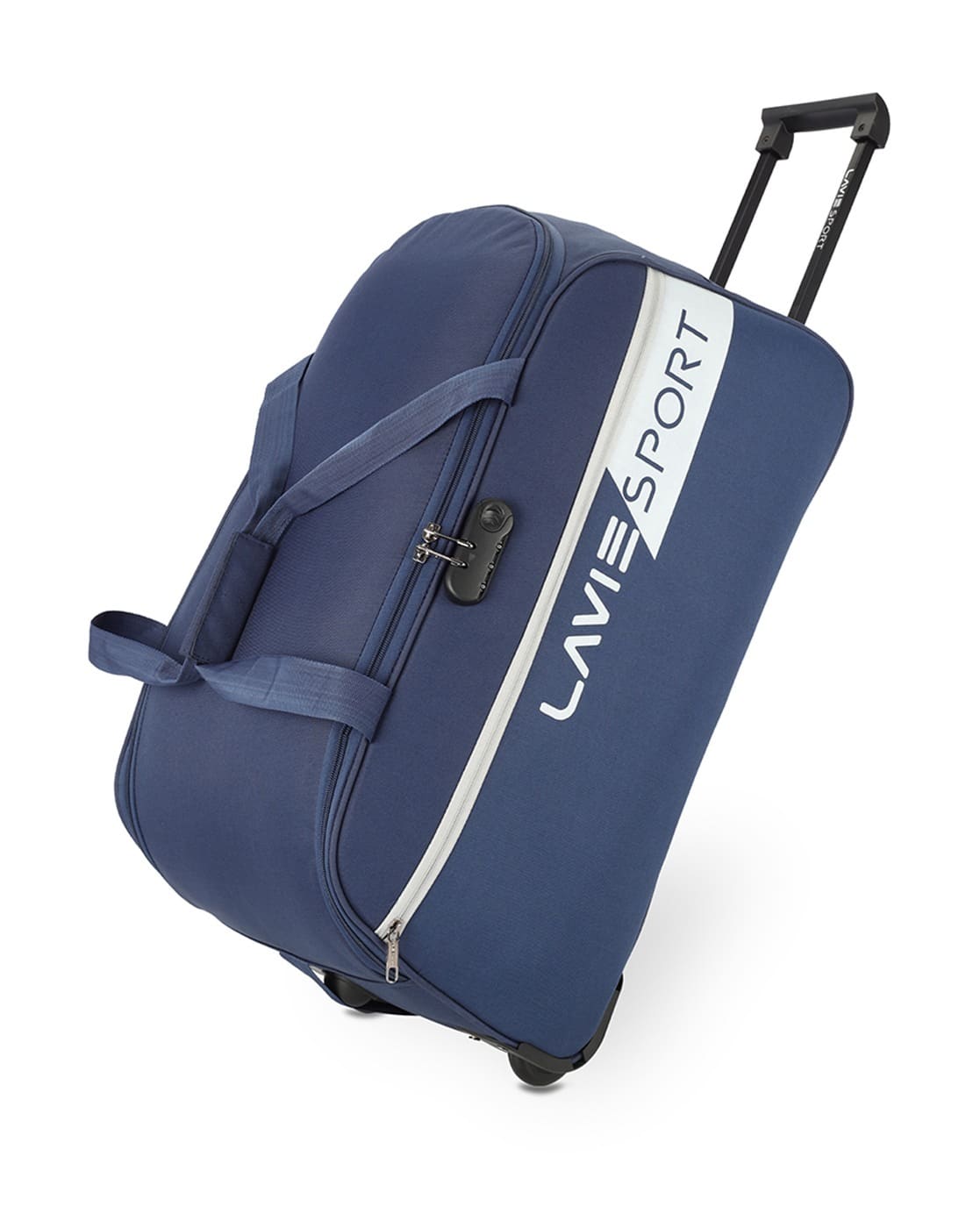 Buy Lavie Sport Brand Print Duffle Trolley Bag Online | Ajio.com