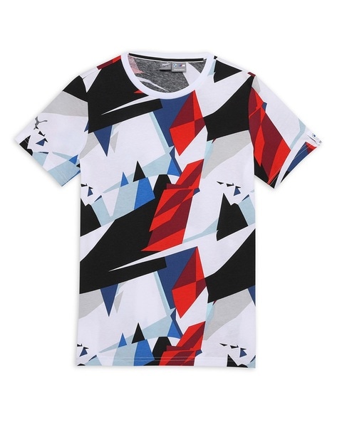 Puma Boys Geometric Print Crew-Neck T-Shirt