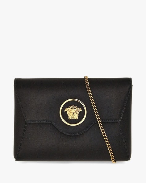 Buy VERSACE La Medusa Sling Bag Black-Versace Gold Color Women