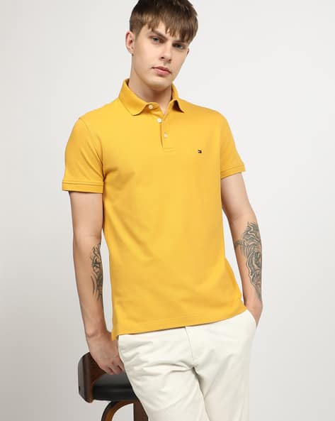 TOMMY HILFIGER Men Stretch Slim Fit Polo T-Shirt