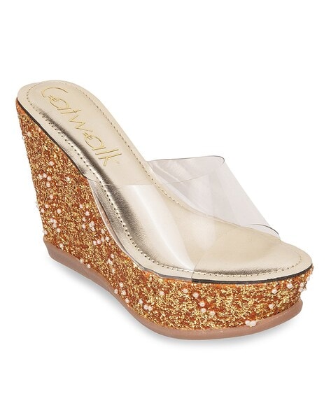 Golden colourless wedges online