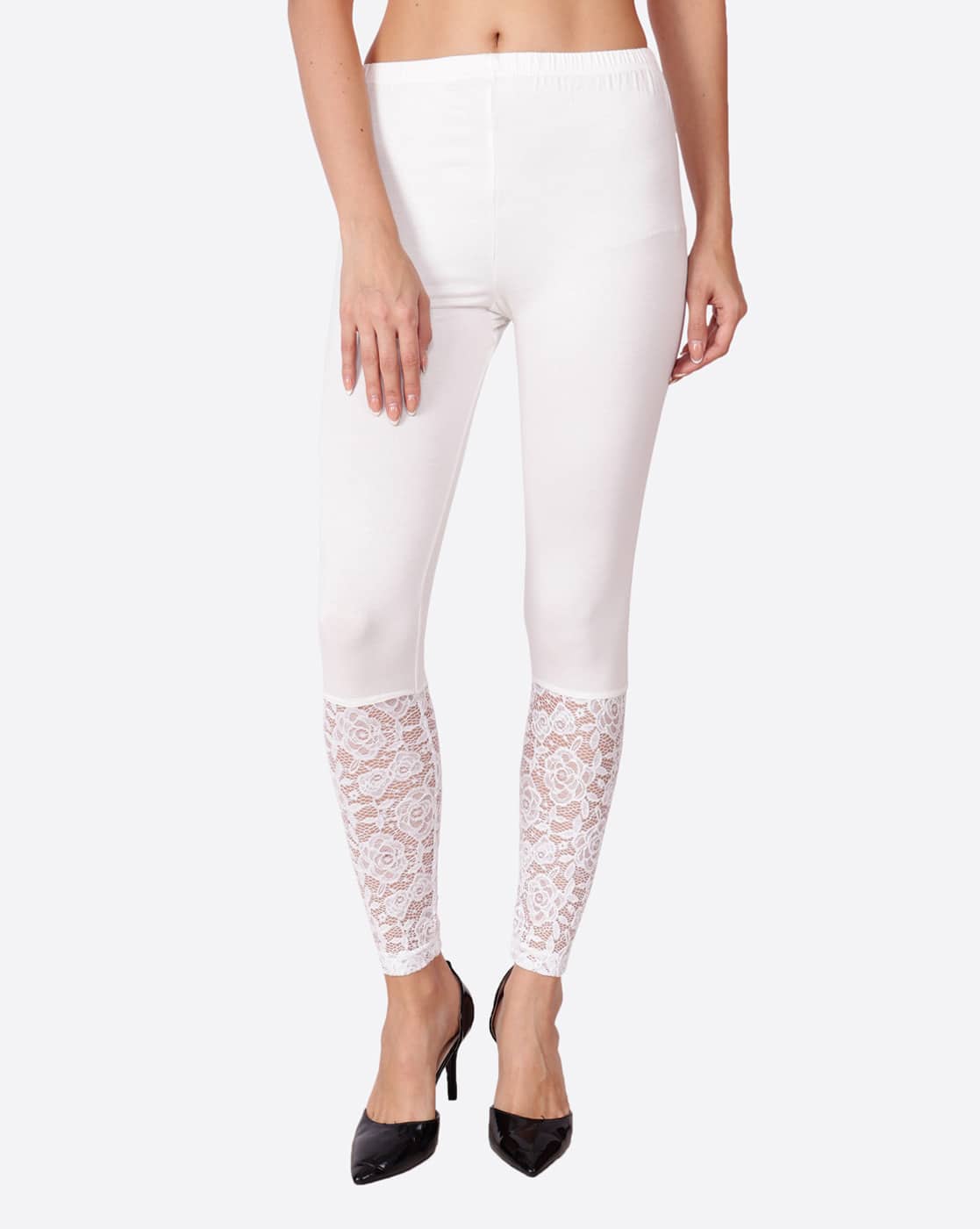 Buy LGC Basic Full-Length Leggings wi Online | Ajio.com
