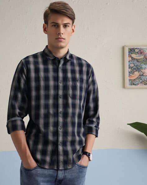 Checked Shirt Louis Philippe Casual Shirts Myntra Price History Of