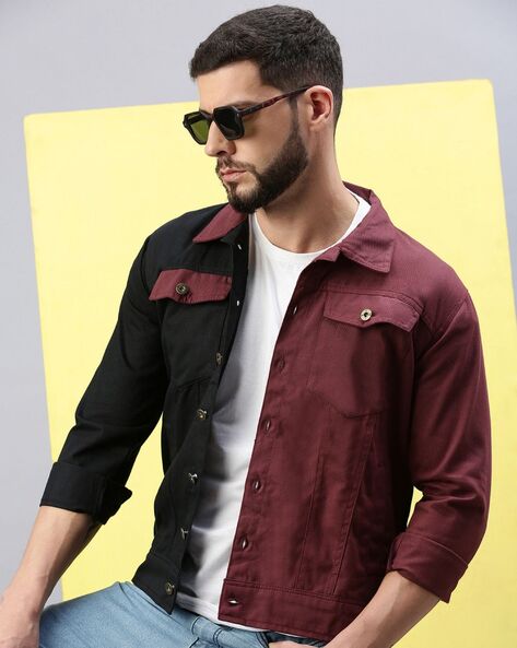 Buy Burgundy Jackets Coats for Men by VOXATI Online Ajio