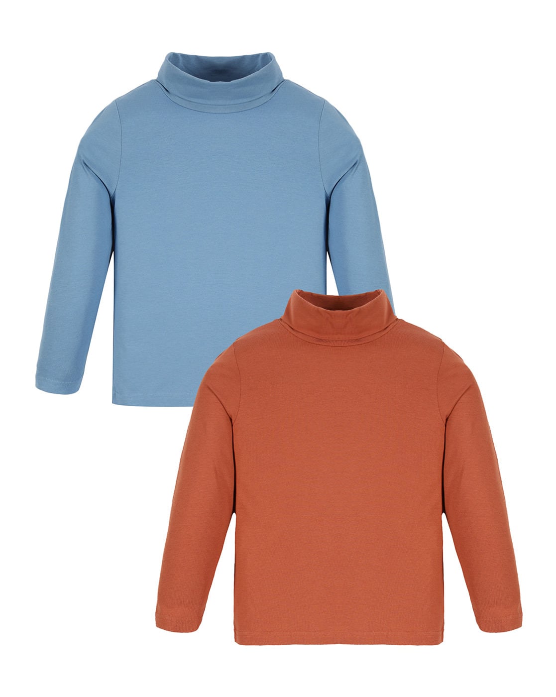 Boys Pack of Relaxed Fit Turtleneck T-Shirts