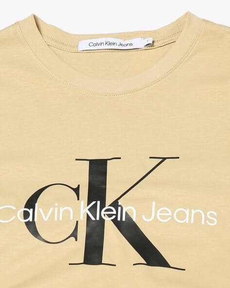 Buy Pale Khaki Tshirts for Men by Calvin Klein Jeans Online